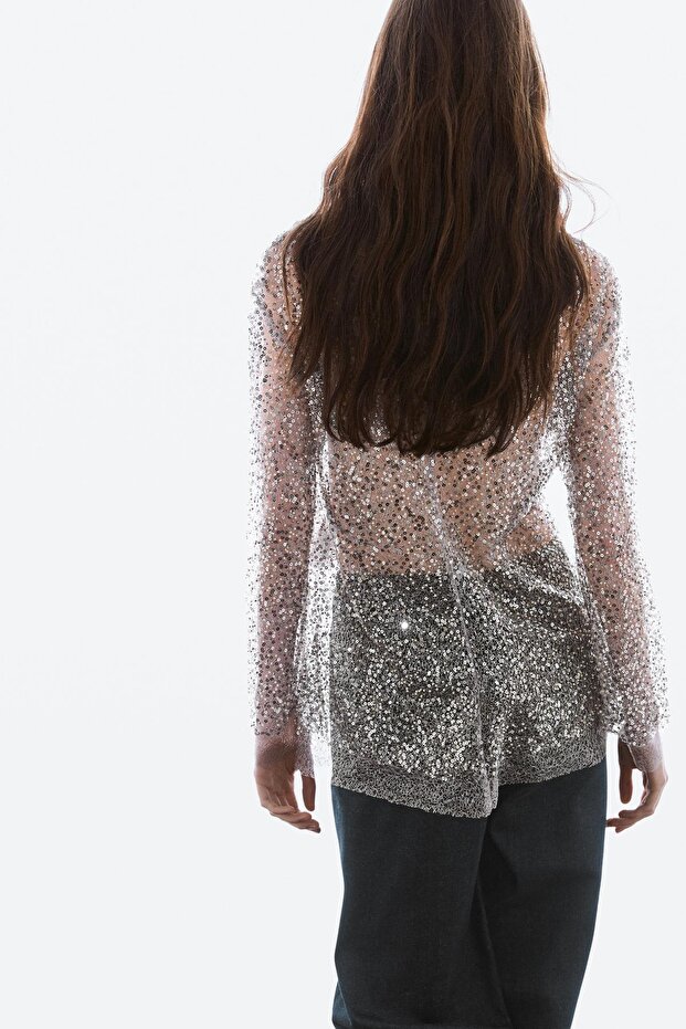 Degaje yaka pullu bluz - 4