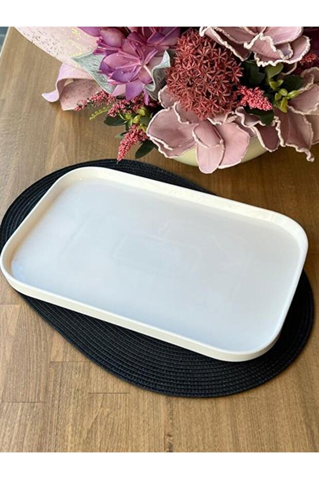 Porcelain Rectangular Presentation Plate - 1