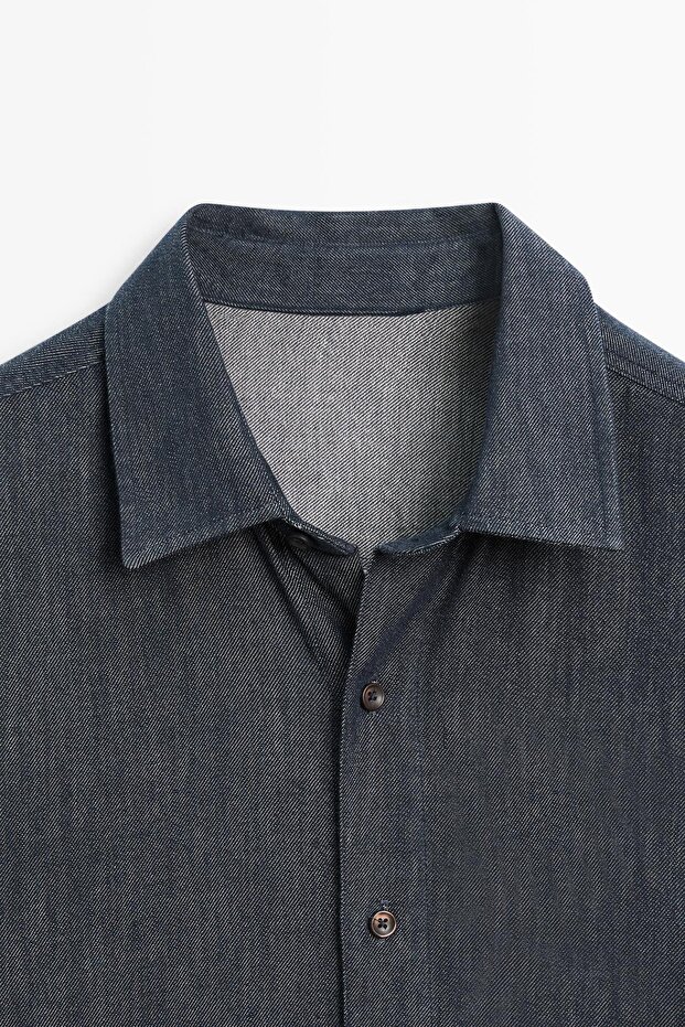 Ağır denim gömlek - 6