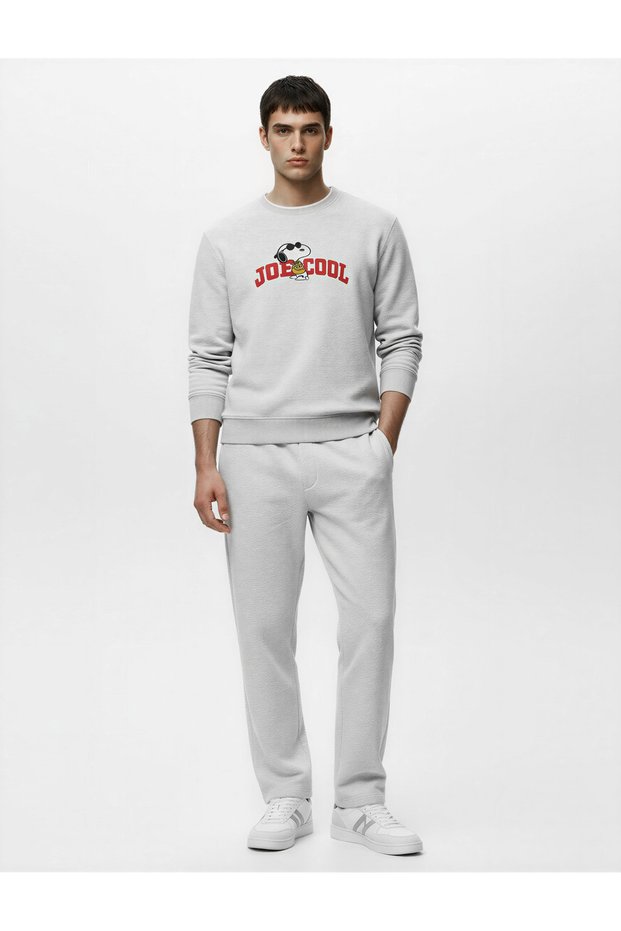 Straight Fit Pocket Detailed Fleece-Lined Elastic Waist Winter Sweatpants