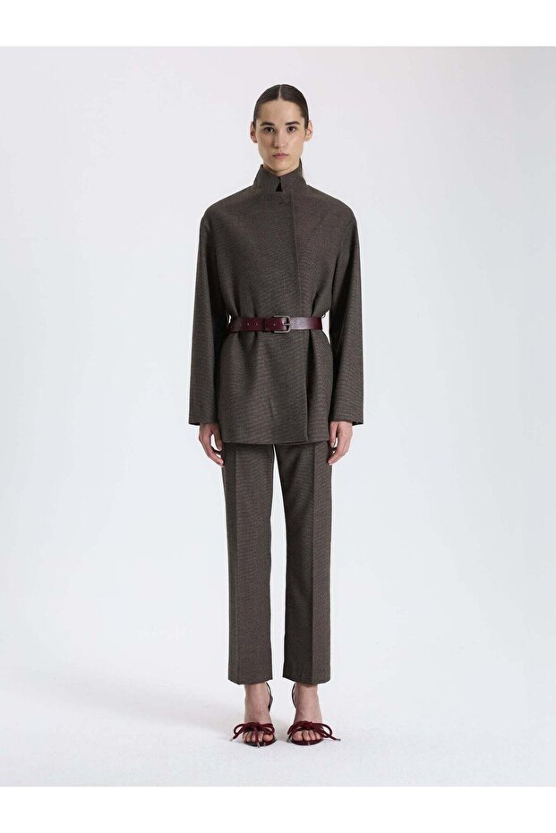Belted Brown Blazer