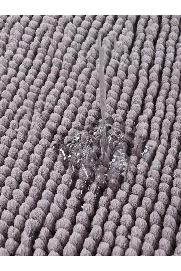 Gray gradient Chenille bath mat 45*75, Cotton, - 4