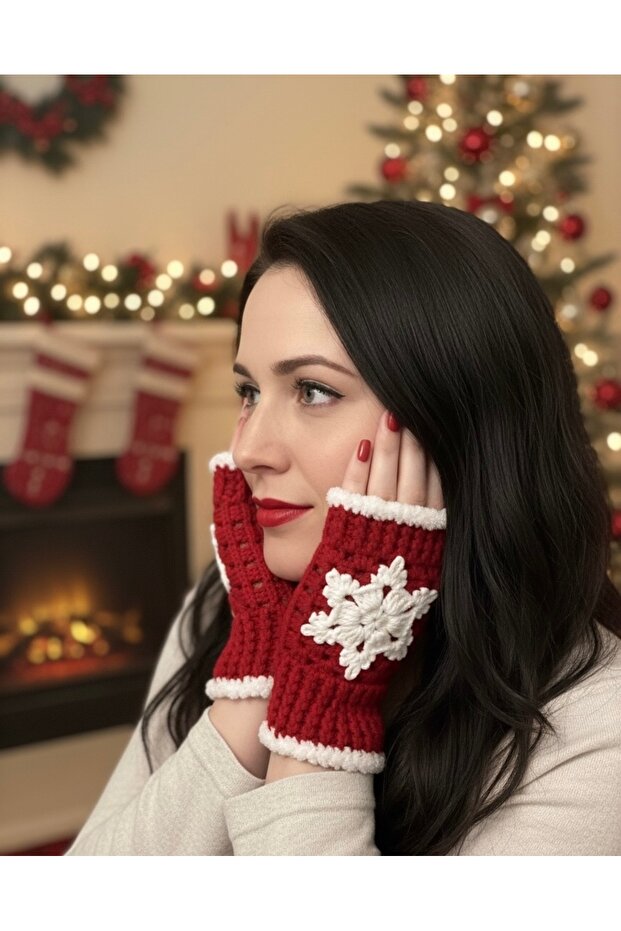 Örgü Eldiven *Kar Tanesi - 3