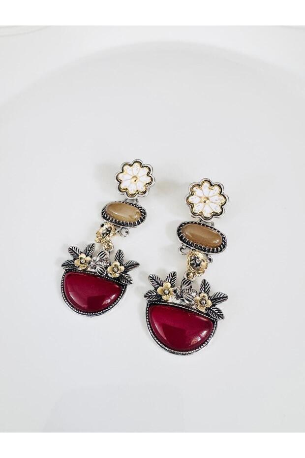 Flower Fan Luxury Earrings 7 cm