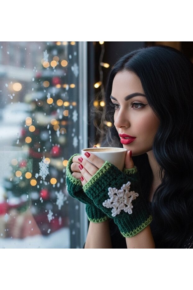 Örgü Eldiven *Kar Tanesi - 4