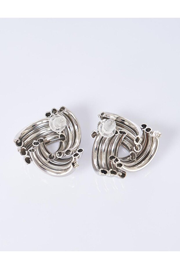 Twisted Earrings Silver - 3