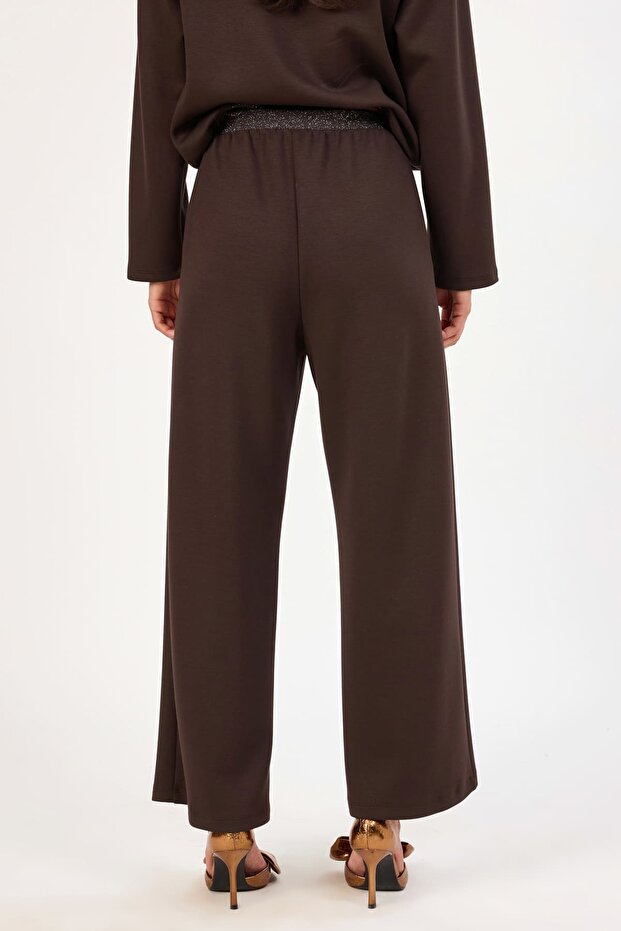 Düz paça likralı örme pantolon - 3