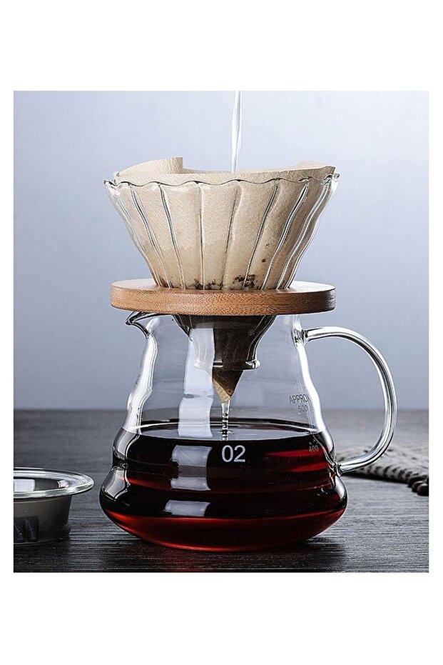 مجموعة ماكينة تحضير القهوة متعددة الألوان بسعة 800 مل - 2