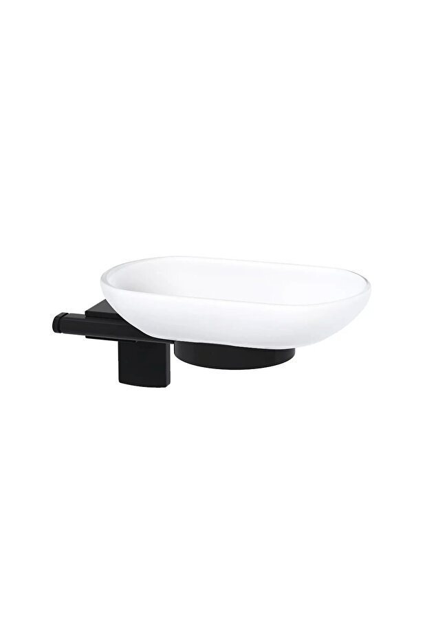 Premium Solid Soap Dispenser Matte Black | Stainless Steel Coated Bathroom Mold Soap Tray with 5 Years Warranty