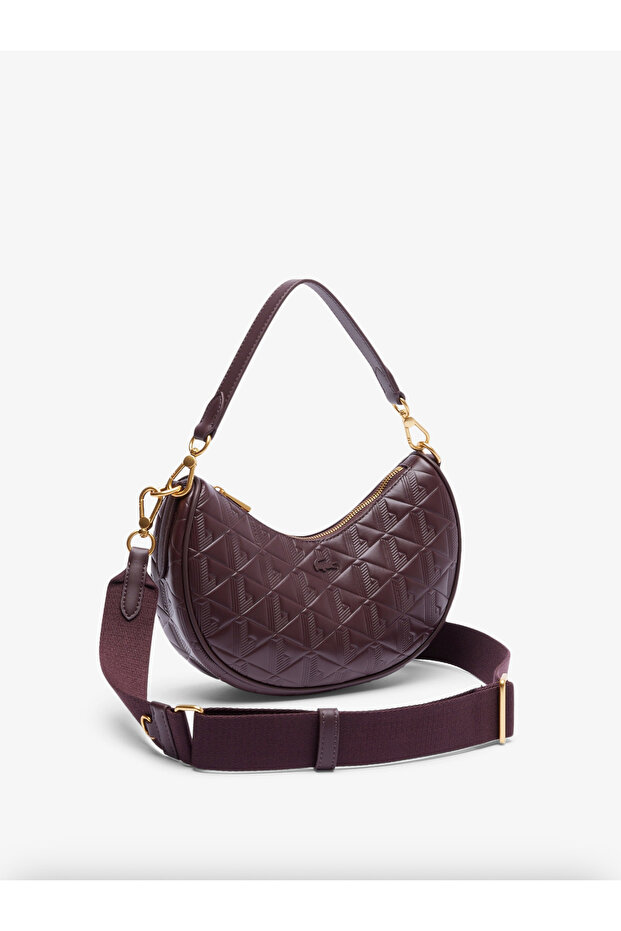 Maheki Embossed Leather Half Moon Purse - 4