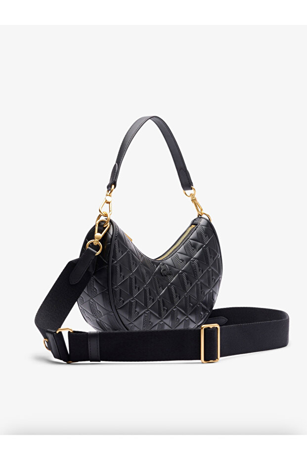 Maheki Embossed Leather Half Moon Purse - 4