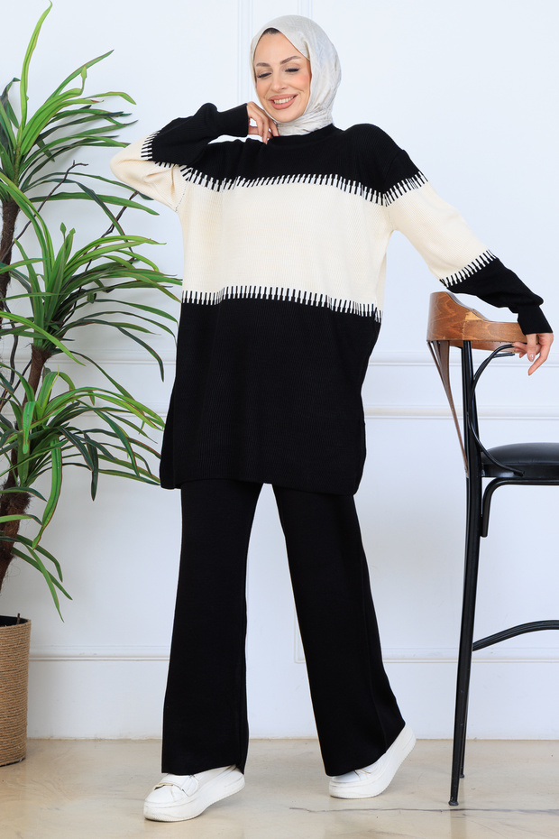 Knitwear Suit N7060 Black