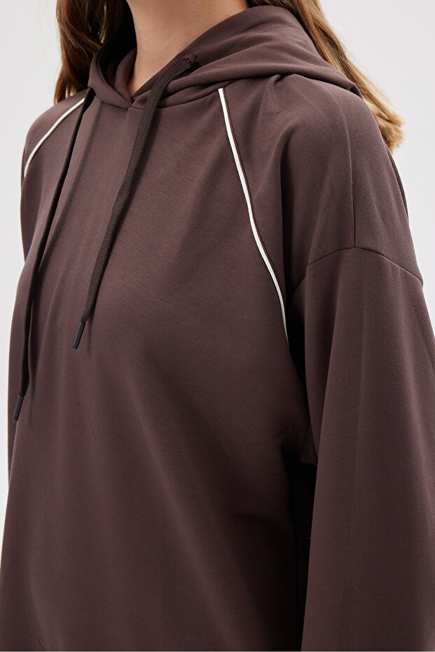 Kadın Kapüşonlu Sweat Üst - 7