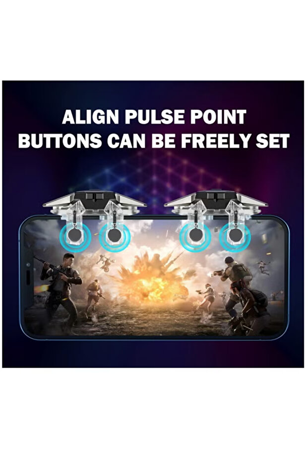 Mobile game controller, sensitive operation, 6-finger trigger, compatible with various games - 4