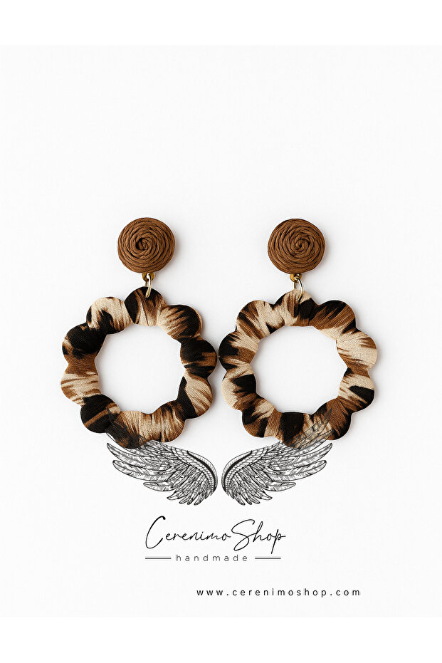 أقراط على شكل زهرة الفهد - 1