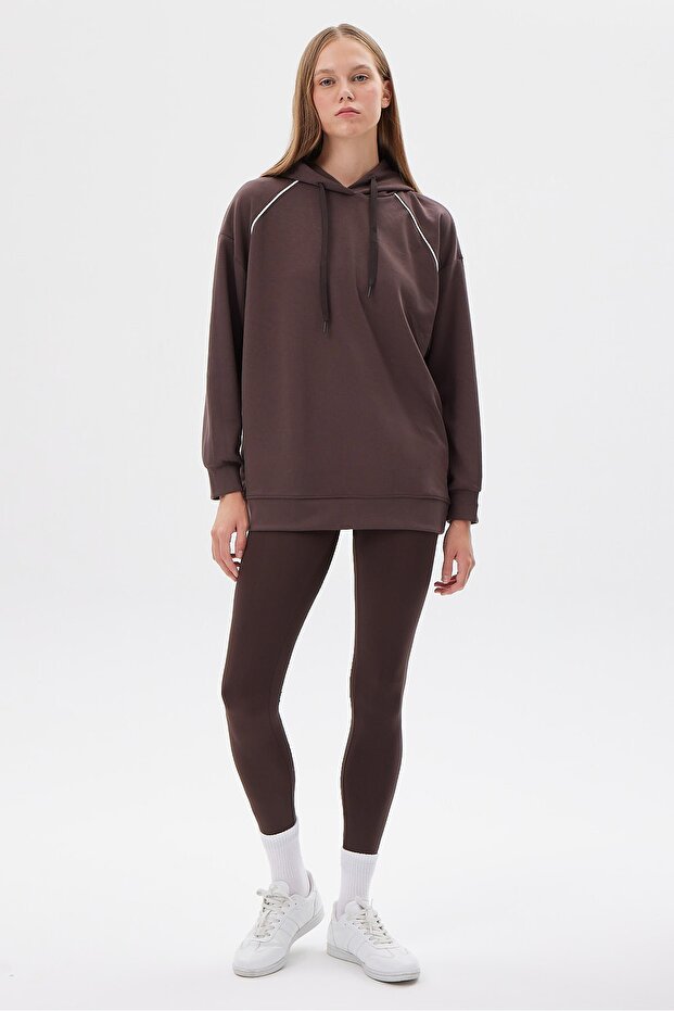 Kadın Kapüşonlu Sweat Üst - 6