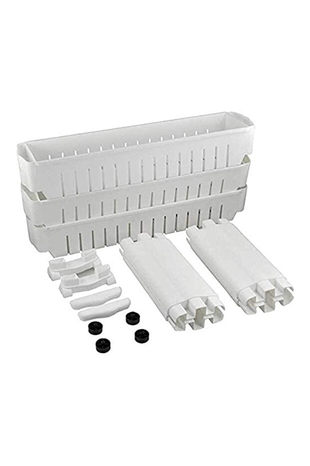 منظم تخزين جانبي متعدد الاستخدامات بثلاث طبقات باللون الأبيض - 3