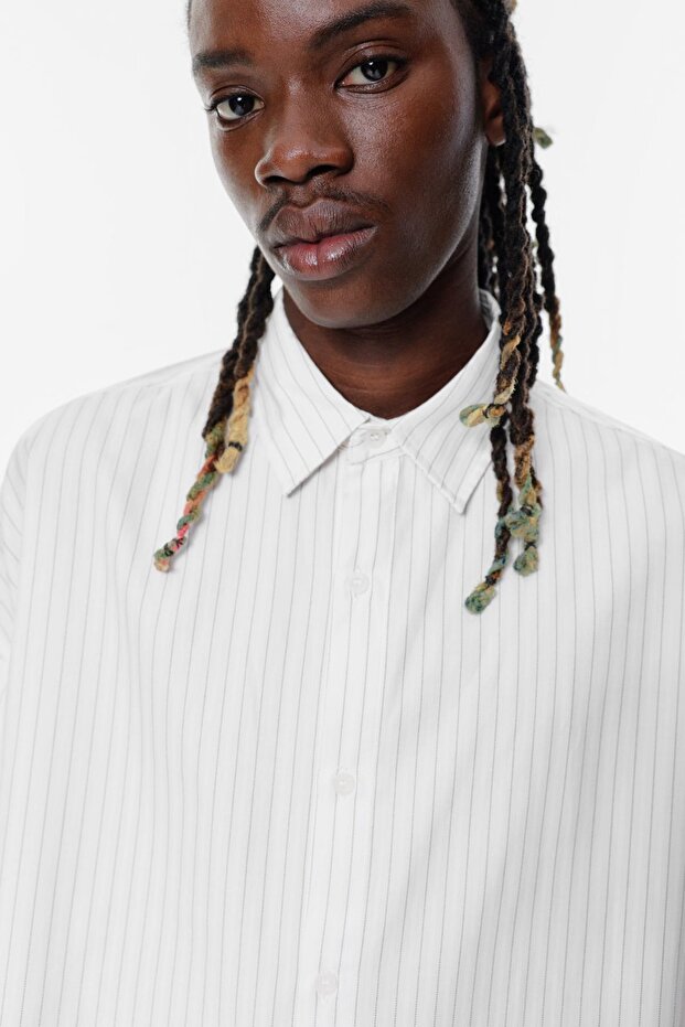 Çift Kol Çizgili Gömlek - 6