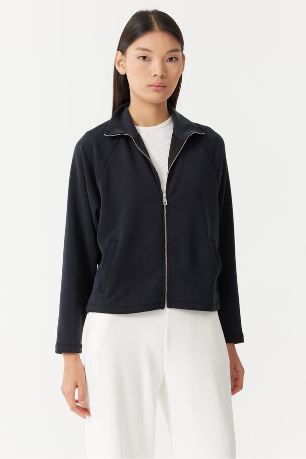 Kadın Fermuarlı Sweat Üst - 2