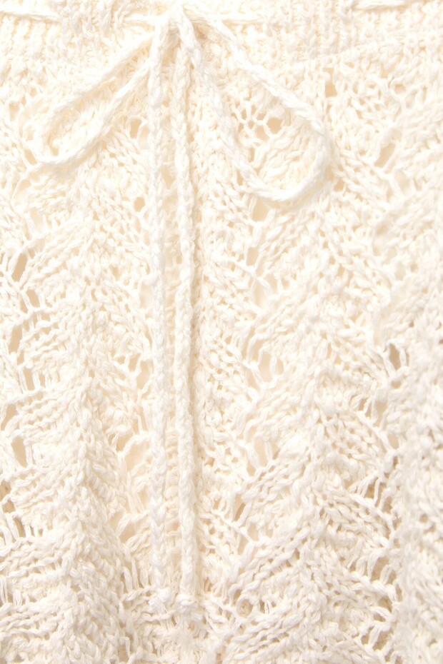 Tığ işi kordonlu şort - 7