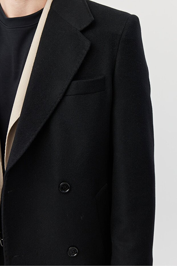 معطف رجالي بأزرار على الجهتين ذو ياقة - 7