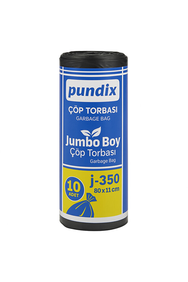 J350 Çöp Poşeti 80X110 cm Siyah – Opp Ambalajlı (1 Koli = 20 Rulo / 200 Adet) Çöp Torbası - 3