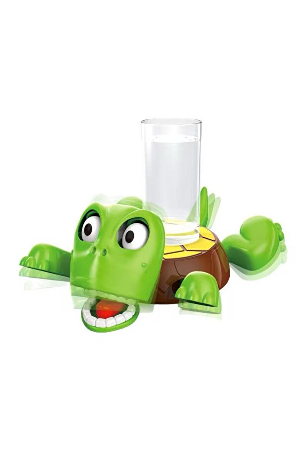 أفعوانية السلحفاة - يتغير التعبير عند وضع الكوب، ديكور طاولة ممتع وعملي (أخضر داكن) - 4