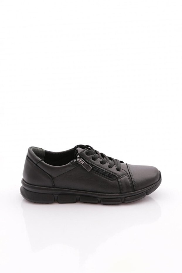 Fabbi 635 Women's Genuine Leather Daily Zippered Faylon Sole Casual Shoes
