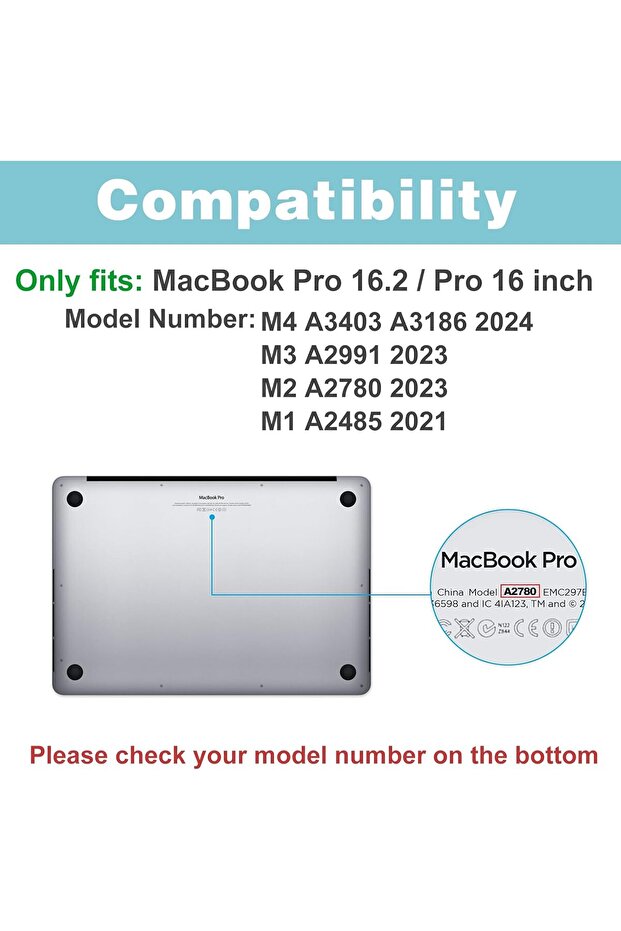 Translucent Hard Shell Case for MacBook Pro 16.2-inch (Black) - 2