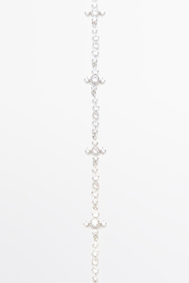 Parlak taşlı sarkıt kolye - 4