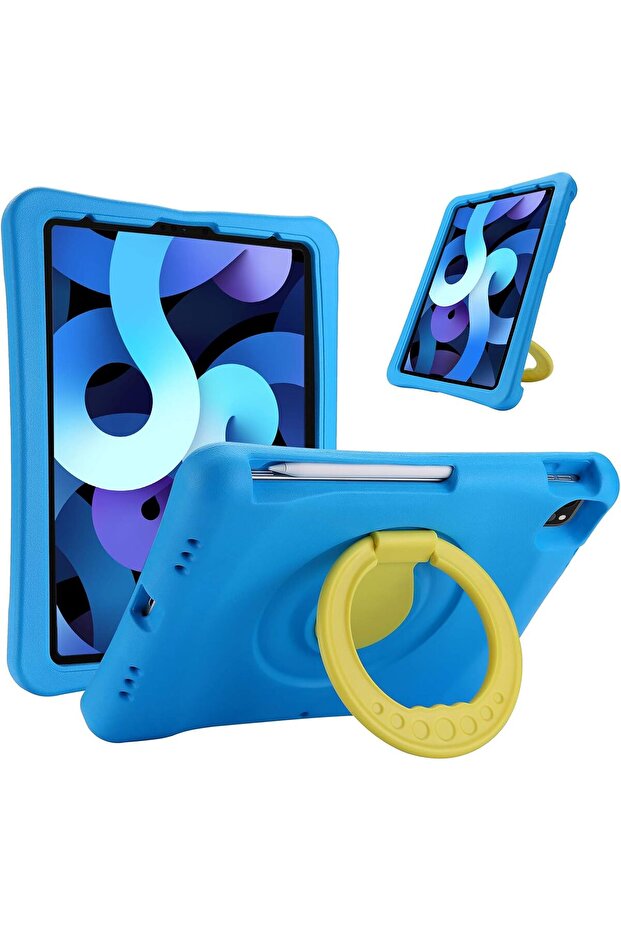Kids Case for iPad Air 10.9" / iPad Pro 11", Shockproof Rotating Handle Stand - Blue