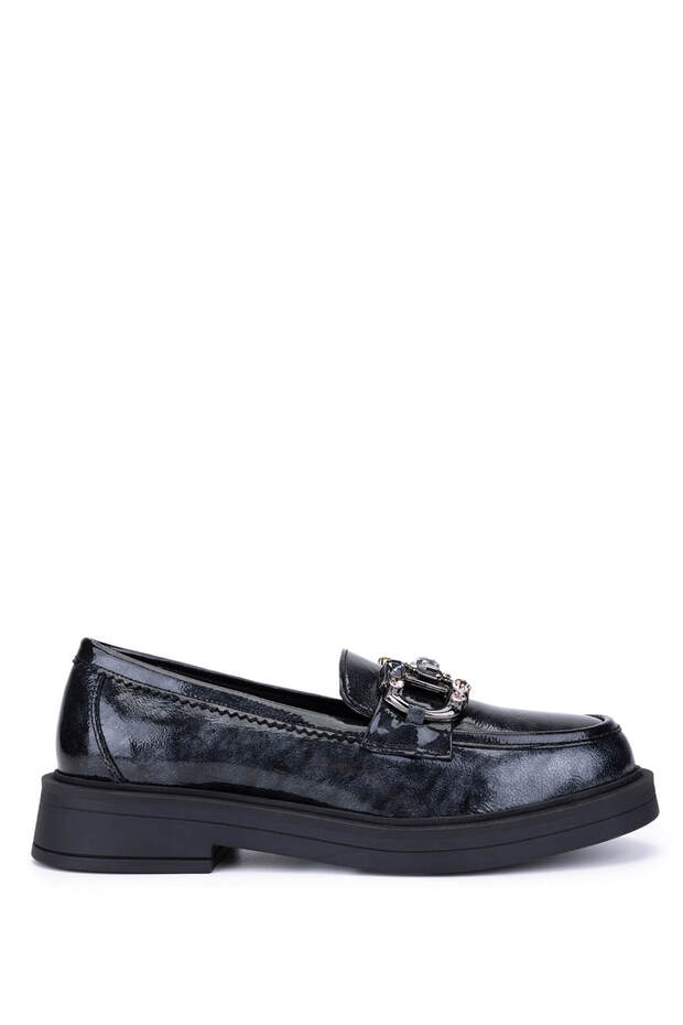 Women's Genuine Leather Gray Loafers