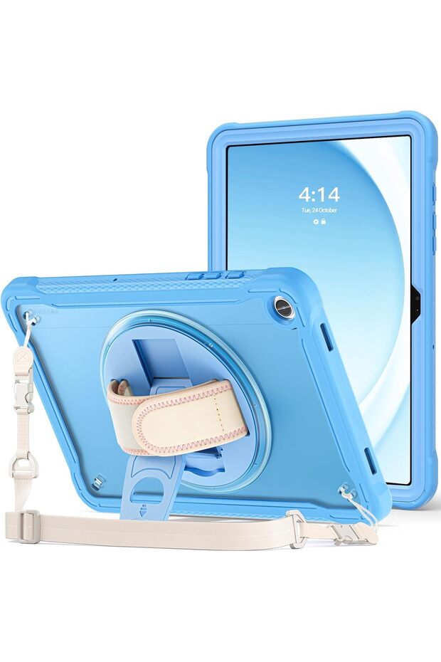 Compatible for Galaxy Tab A9 Plus 11 Inch 2023 Heavy Duty Shockproof Rugged Case - Blue