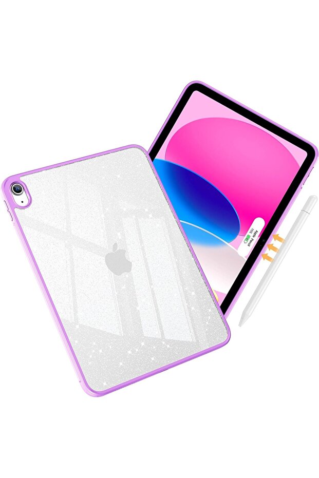 Clear Case for iPad (A16) 11th Gen 11" / iPad 10th Gen 10.9" - Glitterpurple