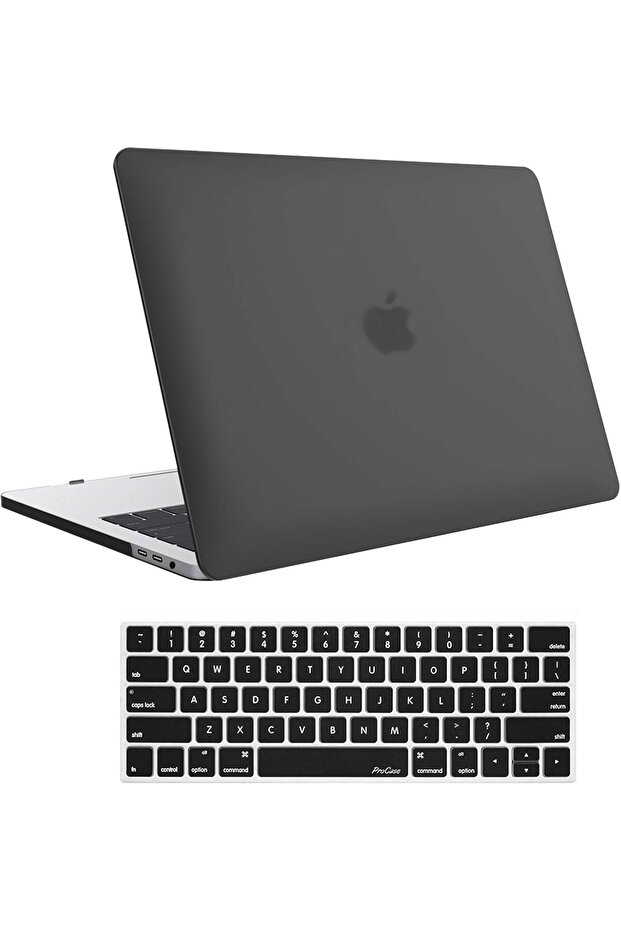 MacBook Pro 15 Hard Case Shell Cover with Keyboard Cover (2016-2019) - Black