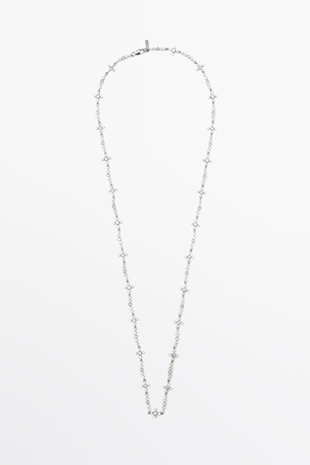 Parlak taşlı sarkıt kolye - 1