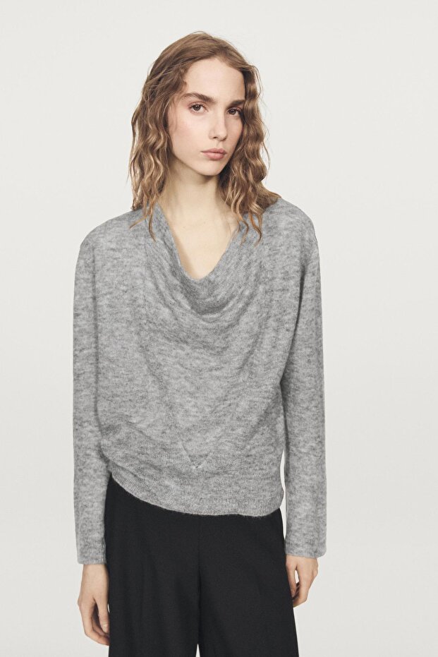 Drapeli yaka triko kazak - 4