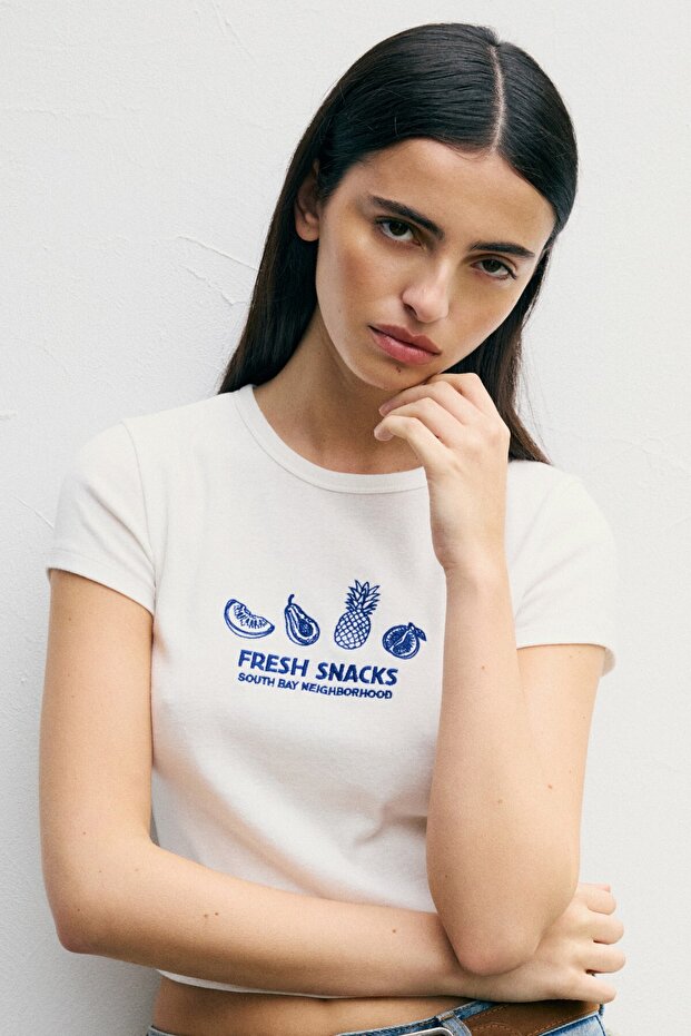 Meyve grafik t-shirt - 1