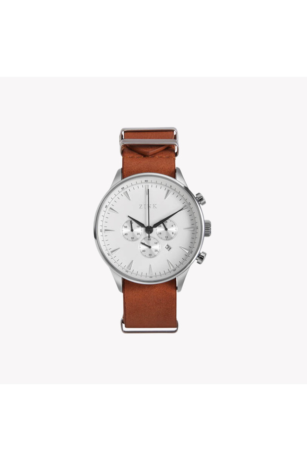 Men's Stainless Steel & Leather Watch | ZK127G2LS-12