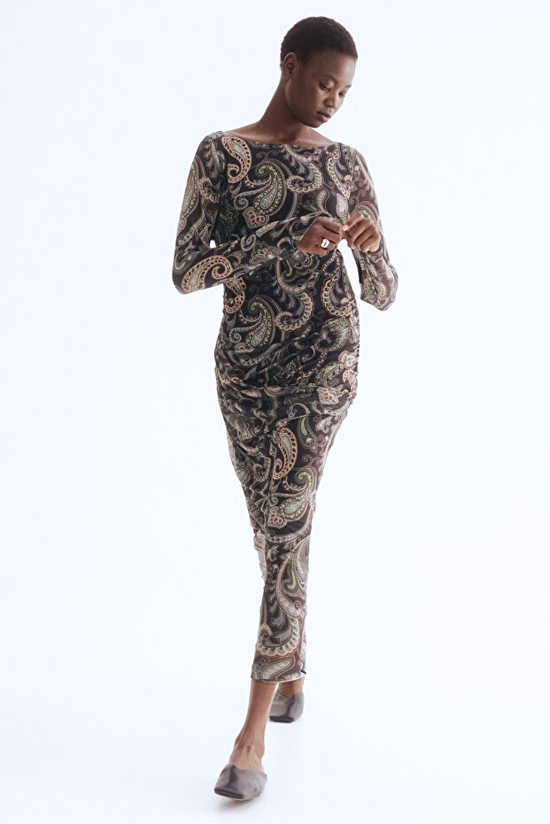 Drapeli File Elbise - 1