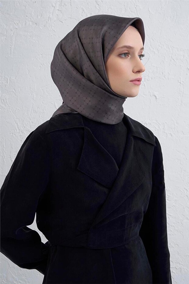 Monogram Patterned Pure Silk Twill Scarf 9440D 60 - 2