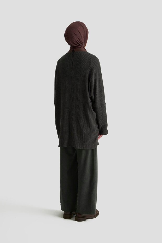 Basic Örme Tunik 25KD1118 Siyah - 5