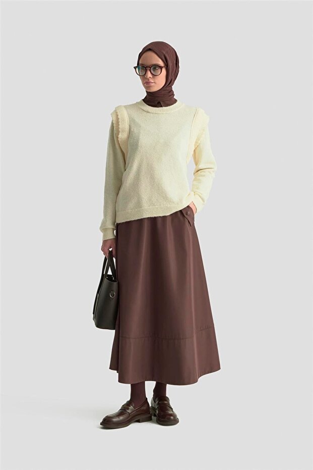 سترة بأكمام مكشكشة 25KD6012 إكرو