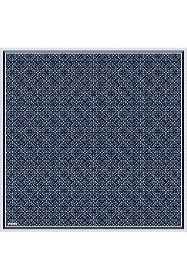 بنقشة المونوغرام وشاح تويل حرير نقي 9440D 53 - 3