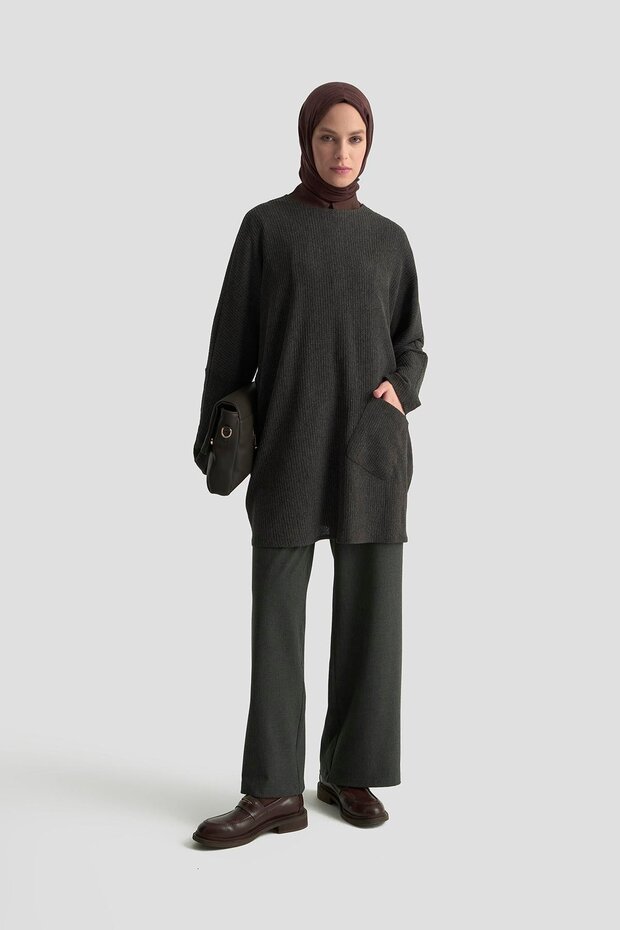 Basic Örme Tunik 25KD1118 Siyah - 1