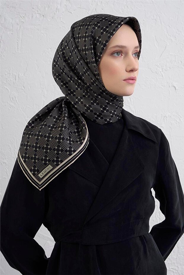 Monogram Patterned Pure Silk Twill Scarf 9440D 58