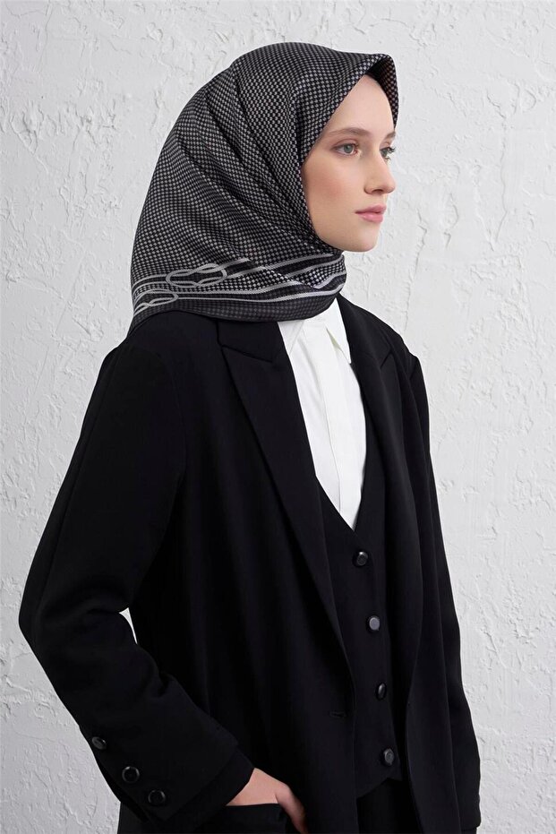 وشاح كلاسيكي منقوش سيفت حرير تويل 9404D 01