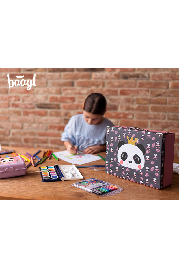 Foldable school supply box Panda - 5