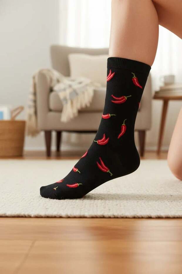 Pepper Patterned Socks (Suitable for Size 36-44) - 1