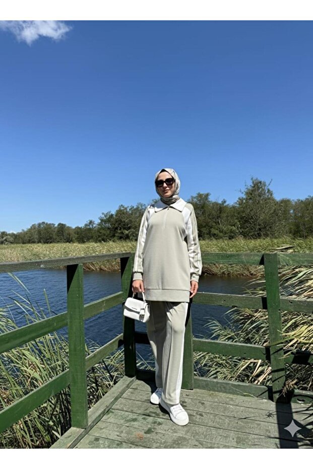 ŞERİT DETAYLI FERMUARLI TAKIM - 1